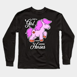 Horse design for girls Long Sleeve T-Shirt